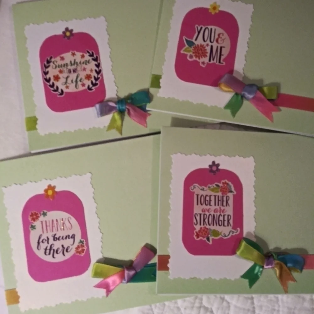 BFF Handcrafted Note Cards w/ Envelopes (4Pack)